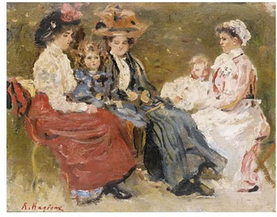 Sample artwork by Raffaele Ragione (1851 - 1925), known for paris landscape and-cityscape paintings - View similar artists and auction records