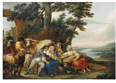 LA RÉCRÉATION DES MOISSONNEURS;LA FAMILLE VILLAGEOISE; a pair (2) by Louis-Joseph Watteau de Lille - Auction record, sale price, and art valuation. Compare with similar artists and explore comparable artworks.
