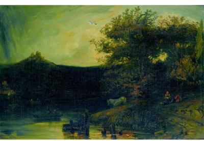 BY THE RIVER, LANDSCAPE AT DUSK by Paul Huet - Auction record, sale price, and art valuation. Compare with similar artists and explore comparable artworks.