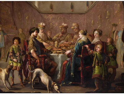 SCÈNE DE BANQUET