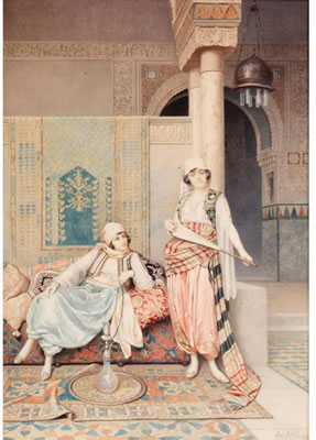 DEUX ORIENTALES DANS UN INTÉRIEUR
