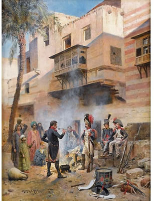 CANTONNEMENT DE SOLDATS DE BONAPARTE EN EGYPTE