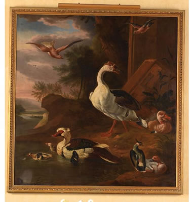 OIES, CANARD DE BARBARIE, VANNEAU HUPPÉ ET AUTRES OISEAUX DANS UN PAYSAGE DE RIVIÈRE by Robert Griffier - Auction record, sale price, and art valuation. Compare with similar artists and explore comparable artworks.