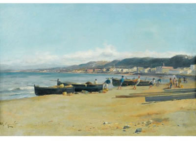 VUE DU QUARTIER DE LA GARE DE L'AGFA, PRISE DE LA PLAGE DE TIVOLI, ALGER