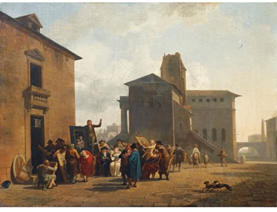 Sample artwork by Nicolas Antoine Taunay (1755 - 1830), known for landscape painting, military scenes, figures in historic places, teaching - View similar artists and auction records