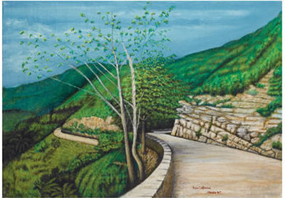 ROUTE DE MONTAGNE AU PRINTEMPS