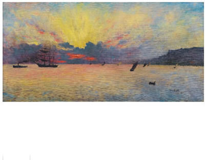 LA MER À SAINTE-ADRESSE, SOLEIL COUCHANT