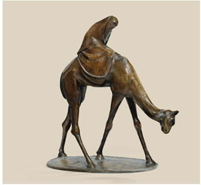 ARAB FEMALE CAMEL RIDER by Albert Allmann - Auction record, sale price, and art valuation. Compare with similar artists and explore comparable artworks.