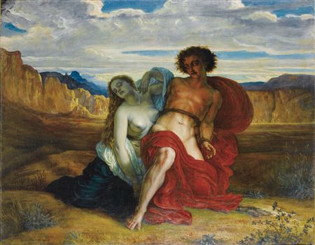 Sample artwork by Louis Janmot (1814 - 1892), known for religious, landscape and portrait painting, drawings, church murals, teaching - View similar artists and auction records