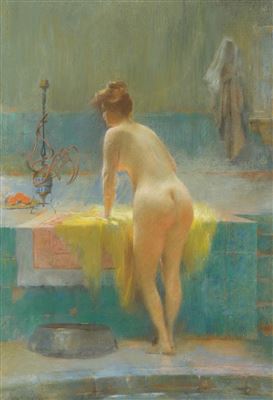 JEUNE FEMME AU BAIN