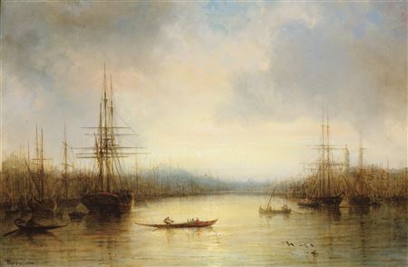 Sample artwork by François Pierre Bernard Barry (1813 - 1905), known for orientalist scene , marine, and landscape painting - View similar artists and auction records