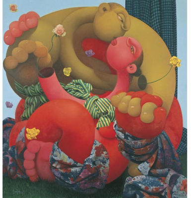 Sample artwork by Cucu Ruchyat (Born 1970), known for floral still life painting - View similar artists and auction records