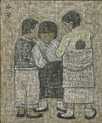 Carry a baby on girl's back and Chidren by Soo-Keun Park - Auction record, sale price, and art valuation. Compare with similar artists and explore comparable artworks.