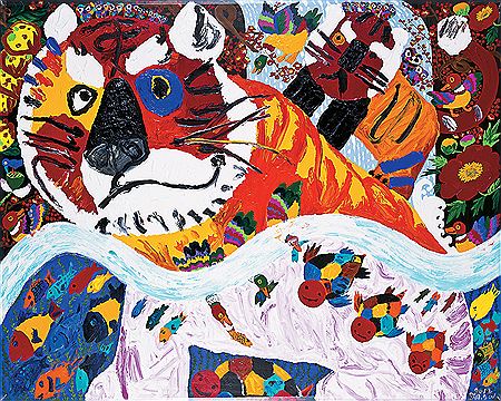 Bathing Tiger