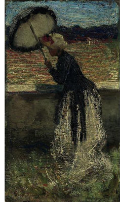 WOMAN WITH AN UMBRELLA