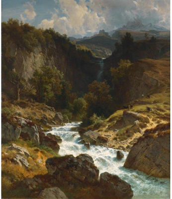 AT THE FOOT OF THE MITTAGHORN by Johann Gottfried Steffan - Auction record, sale price, and art valuation. Compare with similar artists and explore comparable artworks.