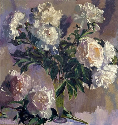 WHITE PEONIES, 1940