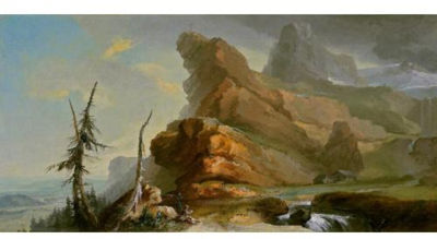 Ideal Mountain Landscape with a View Towards a Rolling Valley