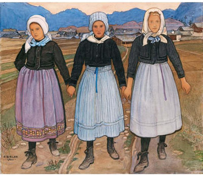 THREE YOUNG GIRLS, 1920