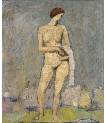 STANDING NUDE WITH SHAWL
