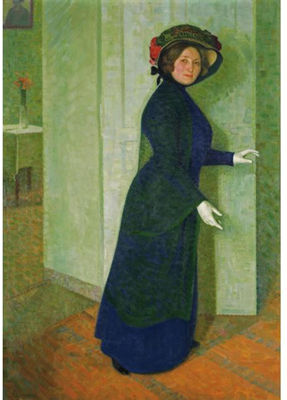 PORTRAIT OF AN ELEGANT LADY WITH HAT