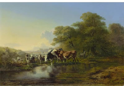CATTLE AND GOATS, 1852