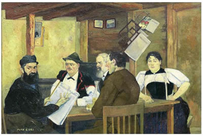 PEASANTS FROM BRIENZ IN A TAVERN ROOM