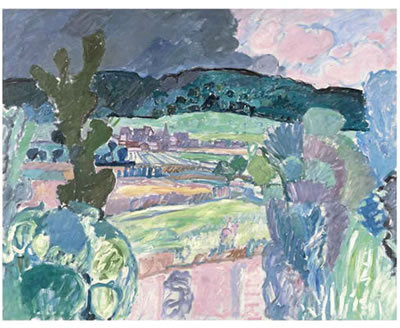 SUMMER LANDSCAPE WITH APPROACHING STORM