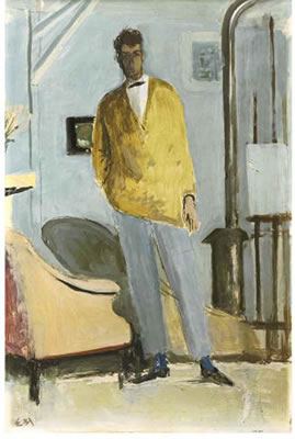 Portrait of Ernst Morgenthaler: SELFPORTRAIT IN STUDIO