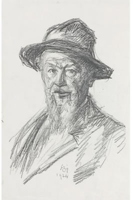 Portrait of Giovanni Giacometti: SELF PORTRAIT, 1924