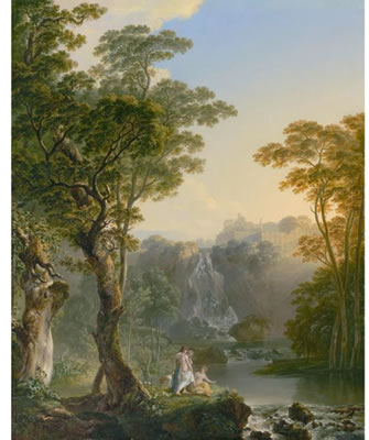 IDEALISTIC LANDSCAPE WITH BATHERS, 1786
