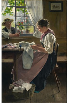 SEWING GIRL, 1892 by Hans Bachmann - Auction record, sale price, and art valuation. Compare with similar artists and explore comparable artworks.