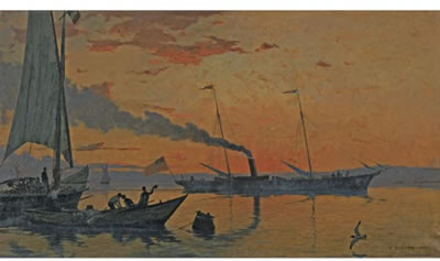 LES FEUX DU SOIR, 1885 SUNSET ATMOSPHERE, 1885