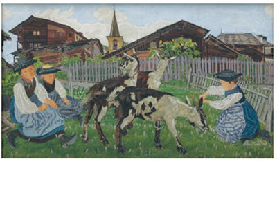 Sample artwork by Raphy Dalleves (1878 - 1940), known for female religious figure painting and drawing - View similar artists and auction records