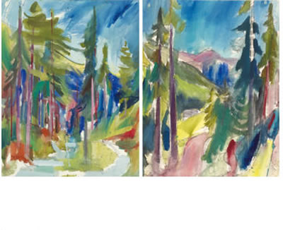 EXPRESSIONISTIC FOREST-SCAPES IN THE MOUNTAINS