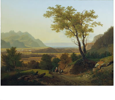 Rhine lowlands with lake geneva