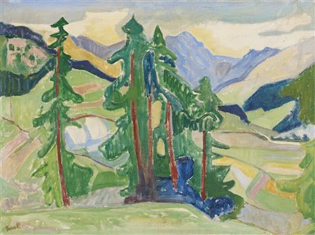 Sample artwork by Turo Pedretti (1896 - 1964), known for painting - View similar artists and auction records