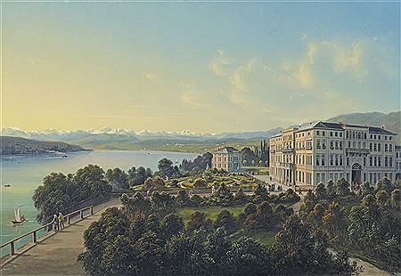 HÔTEL BAUR AU LAC À ZÜRICH by Johann Ludwig Bleuler - Auction record, sale price, and art valuation. Compare with similar artists and explore comparable artworks.
