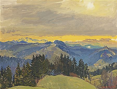 FÖHNFENSTER - BLICK VOM ZÜRCHER OBERLAND GEGEN DEN SÄNTIS, 1994