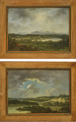 BLICK AUF ZÜRICH FLUSSLANDSCHAFT (a pair) by Johann Ludwig Aberli - Auction record, sale price, and art valuation. Compare with similar artists and explore comparable artworks.