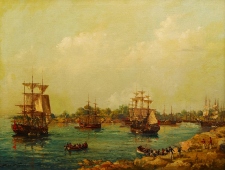 The First Fleet in Sydney Cove Jan. 27th 1788 by John Allcot - Auction record, sale price, and art valuation. Compare with similar artists and explore comparable artworks.