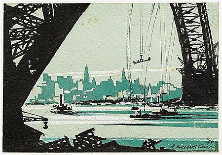 The Great Arch in Construction, 1930 by Robert Emerson Curtis - Auction record, sale price, and art valuation. Compare with similar artists and explore comparable artworks.