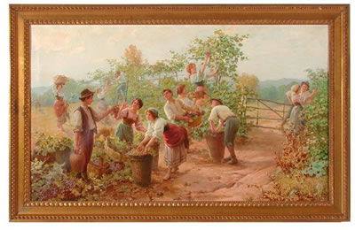Grape Harvest by Carlo Ferranti - Auction record, sale price, and art valuation. Compare with similar artists and explore comparable artworks.