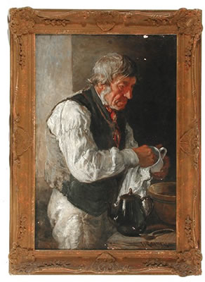 Barkeep by William Rainey - Auction record, sale price, and art valuation. Compare with similar artists and explore comparable artworks.