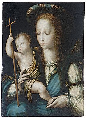VIRGEN DEL SOMBRERO CON NIÑO (VIRGEN GITANA)