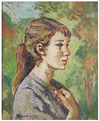 "Niña" by Manuel Ricart Serra - Auction record, sale price, and art valuation. Compare with similar artists and explore comparable artworks.