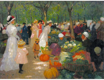 MARKET, UNDER TREES