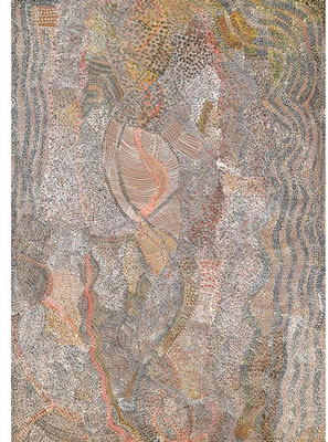 WATER AND BUSH TUCKER STORY by Johnny Warrangula Tjupurrula - Auction record, sale price, and art valuation. Compare with similar artists and explore comparable artworks.