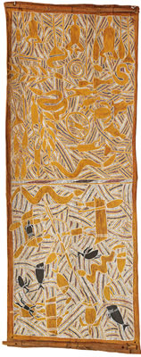 MINYABA (BREMER ISLAND) by Mathaman Marika - Auction record, sale price, and art valuation. Compare with similar artists and explore comparable artworks.