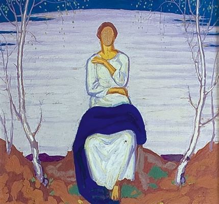 Woman with a Blue Shawl
